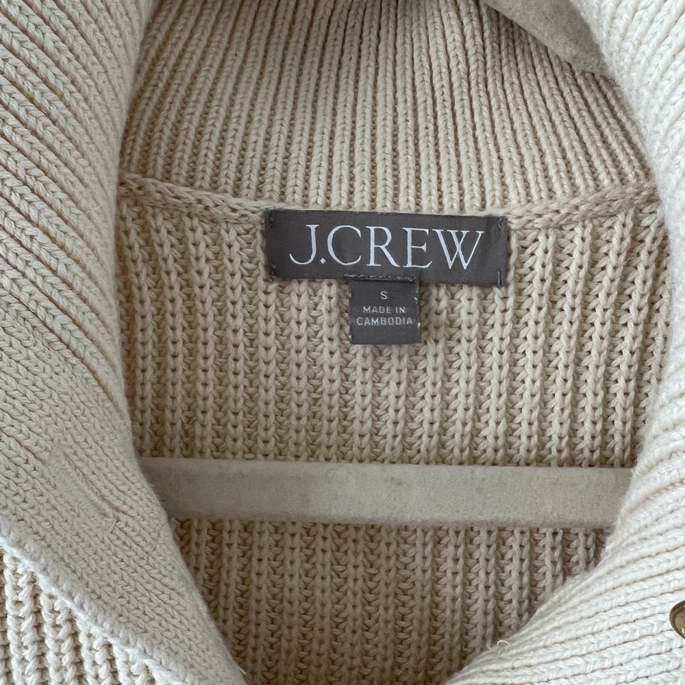 J. Crew Ribbed cotton button-collar sweater | Size Small - Picture 5 of 6